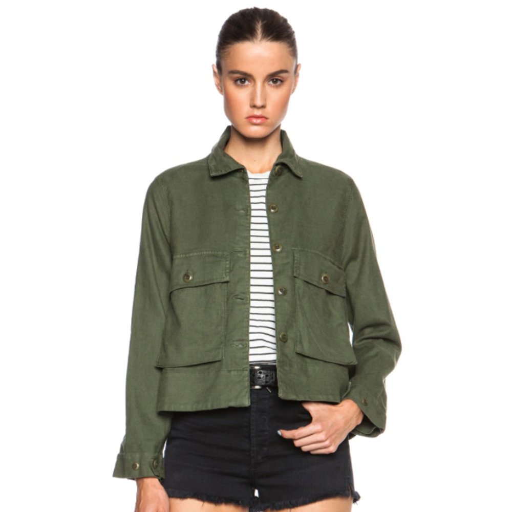 The Great Swingy Army Jacket in Army Green